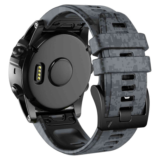 Camouflage printed silicone watch strap